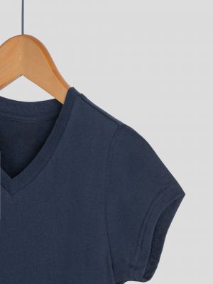 חולצה קצרה צווארון וי לבנות