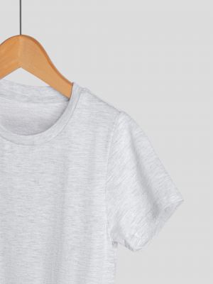 חולצה קצרה צווארון עגול לבנות