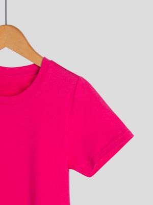 חולצה קצרה צווארון עגול לבנות