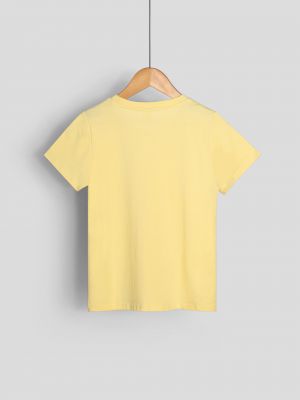 חולצה קצרה צווארון עגול לבנות