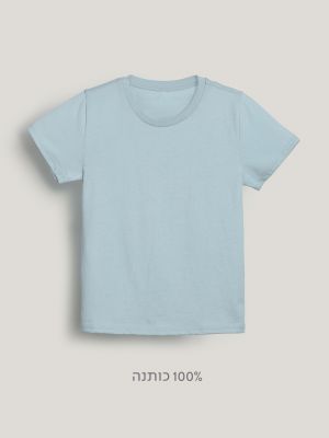 חולצה קצרה צווארון עגול לבנות