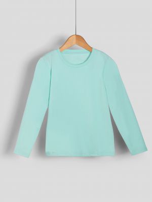 חולצה ארוכה צווארון עגול לבנות