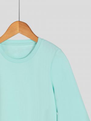 חולצה ארוכה צווארון עגול לבנות