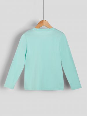 חולצה ארוכה צווארון עגול לבנות