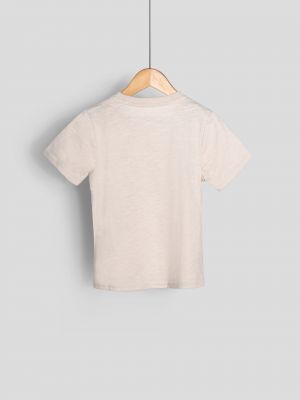 חולצת סלאב קצרה צווארון עגול לבנים