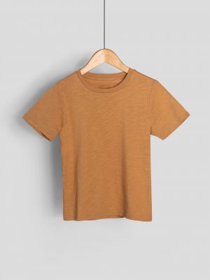 חולצת סלאב קצרה צווארון עגול לבנים