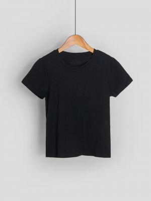 חולצת סלאב קצרה צווארון עגול לבנות