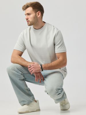 חולצה קצרה עבה בגזרה רחבה