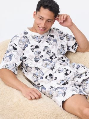 סט פיג’מה קצרה פרנץ’ טרי MICKEY