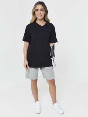 חולצה נגישה עם פתחים בצדדים יוניסקס