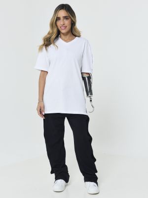 חולצה נגישה עם פתחים בצדדים יוניסקס