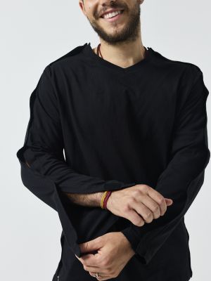 חולצה נגישה עם פתחים בצדדים יוניסקס