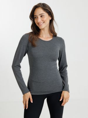 חולצה תרמית אנטי בקטריאלית צווארון עגול  - SLIM FIT
