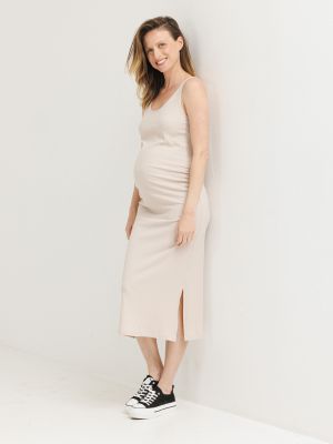 שמלת גופייה הריון מבד ריב