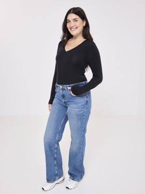 חולצה תרמית דקה צווארון וי