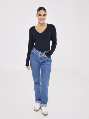 חולצה תרמית אנטי בקטריאלית צווארון וי- SLIM FIT