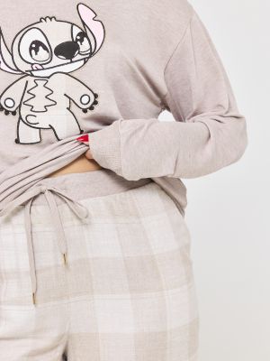 סט פיג’מה ארוכה דקה STITCH