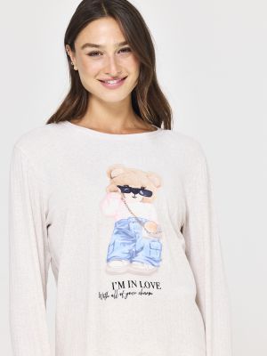 סט פיג’מה ריב TEDDY