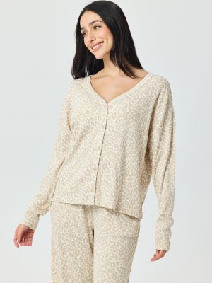 סט פיג’מה מכופתרת LEOPARD