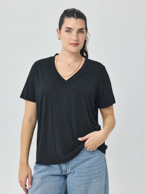 חולצה קצרה צווארון וי