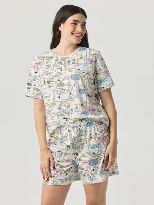 סט פיג’מה קצרה SNOOPY