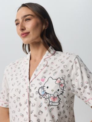 סט פיג’מה קצרה מכופתרת HELLO KITTY