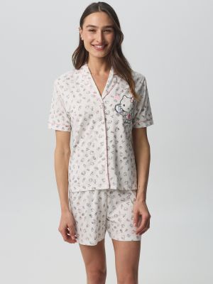 סט פיג’מה קצרה מכופתרת HELLO KITTY