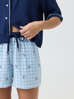 סט פיג’מה מכופתרת קצרה STITCH