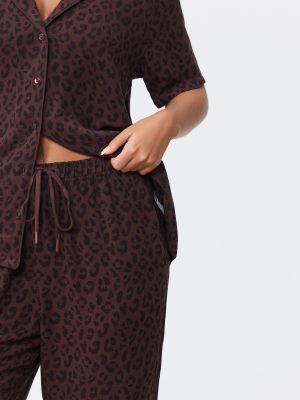 סט פיג’מה מכופתרת LEOPARD