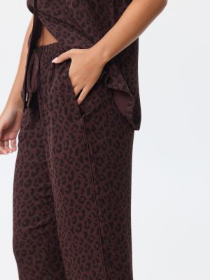 סט פיג’מה מכופתרת LEOPARD