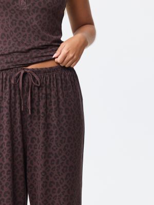 סט פיג’מת גופייה פרנץ’ טרי LEOPARD
