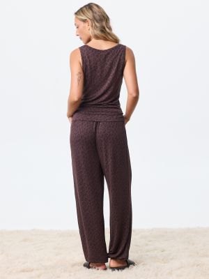 סט פיג’מת גופייה פרנץ’ טרי LEOPARD