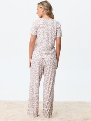 סט פיג’מה ריב LEOPARD