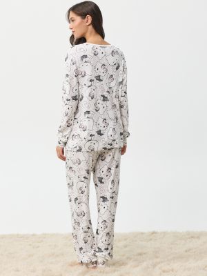 סט פיג’מה ארוכה אינטרלוק HELLO KITTY