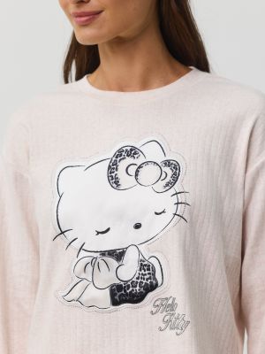 סט פיג’מה ארוכה ריב HELLO KITTY
