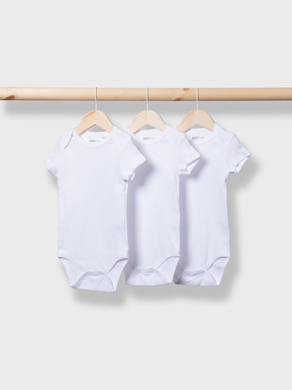 מארז 3 בגדי גוף קצרים BASIC COTTON