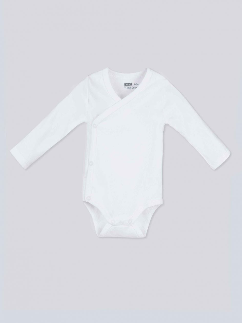 מארז 3 בגדי גוף בגזרת מעטפת BASIC COTTON