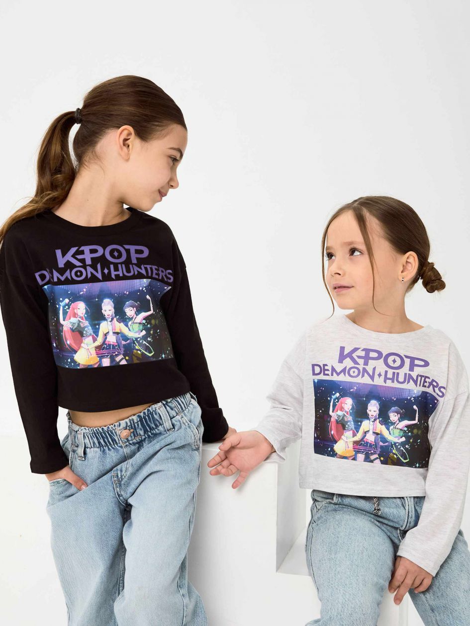חולצת קרופ ארוכה K-POP