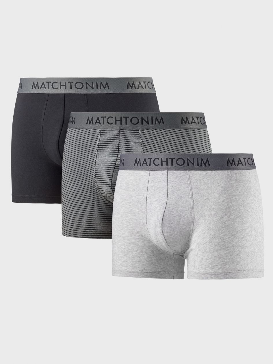 מארז 3 תחתוני בוקסר צמודים וקצרים COTTON STRETCH