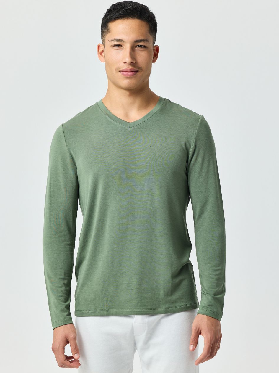 חולצה תרמית צווארון וי SLIM FIT