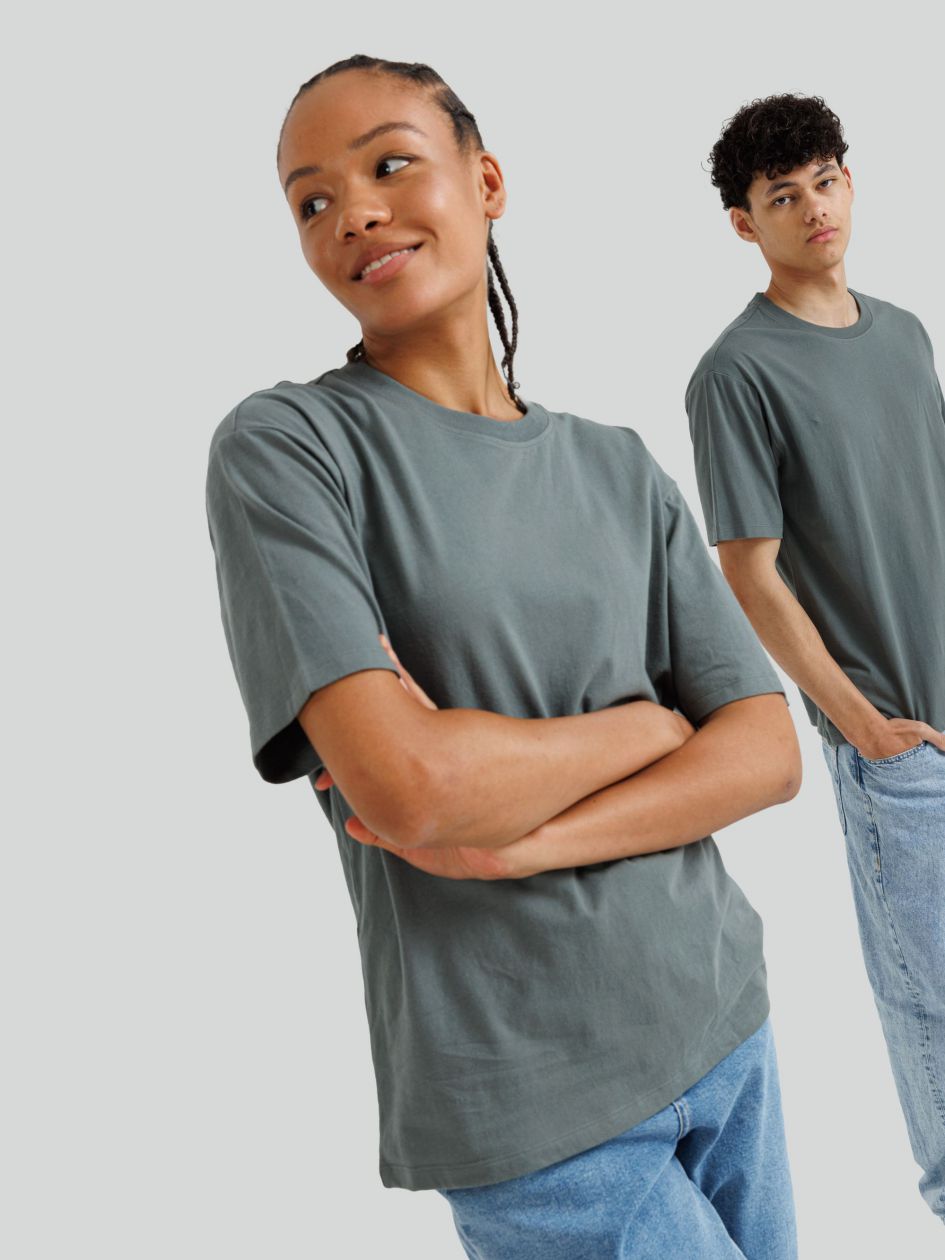 חולצה קצרה אוברסייז צווארון עגול UNISEX