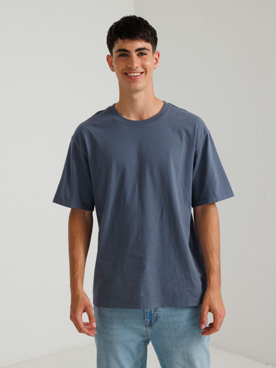 חולצה קצרה אוברסייז צווארון עגול UNISEX