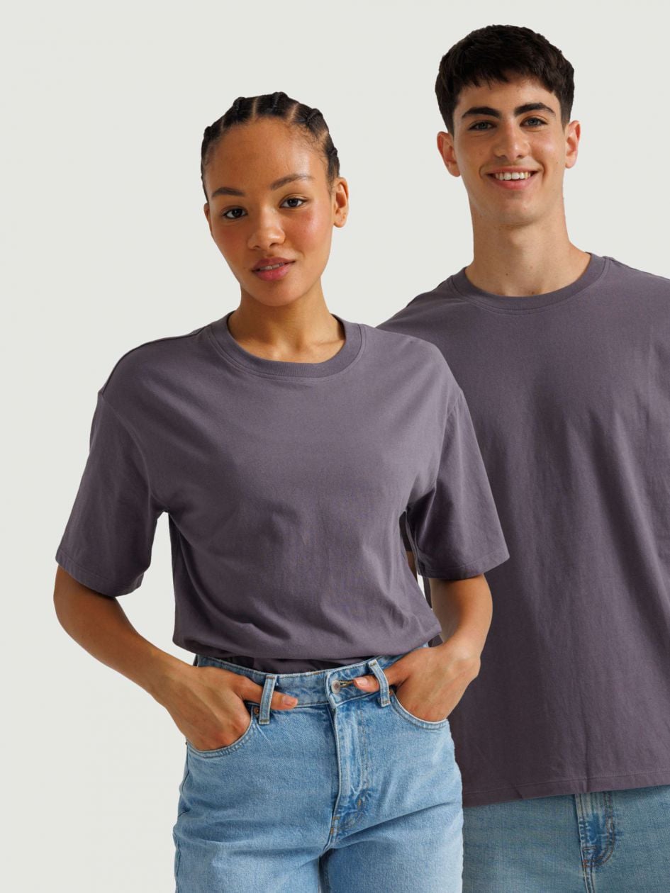 חולצה קצרה אוברסייז צווארון עגול UNISEX