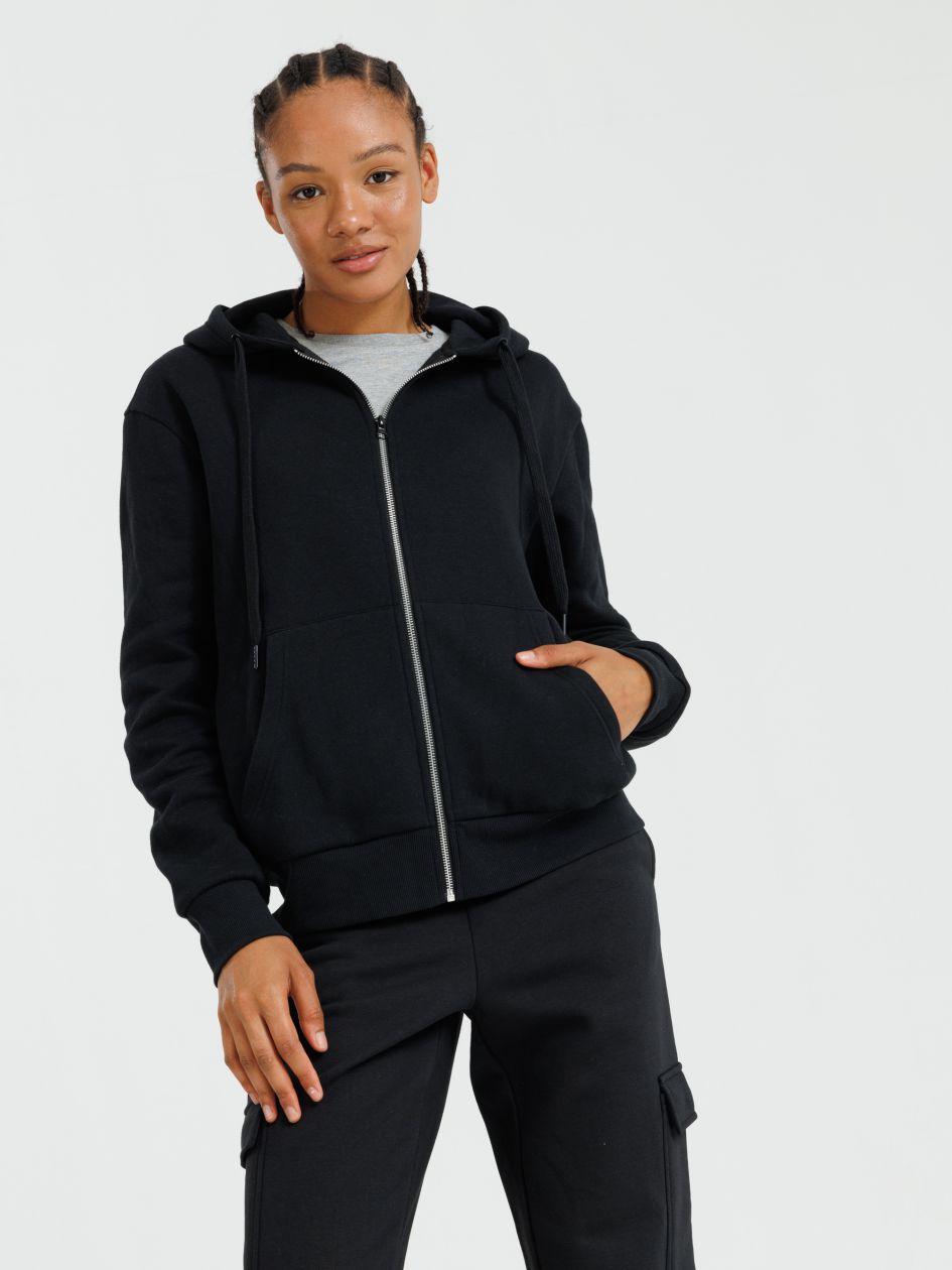 סווטשירט קפוצ’ון פוטר עם רוכסן UNISEX