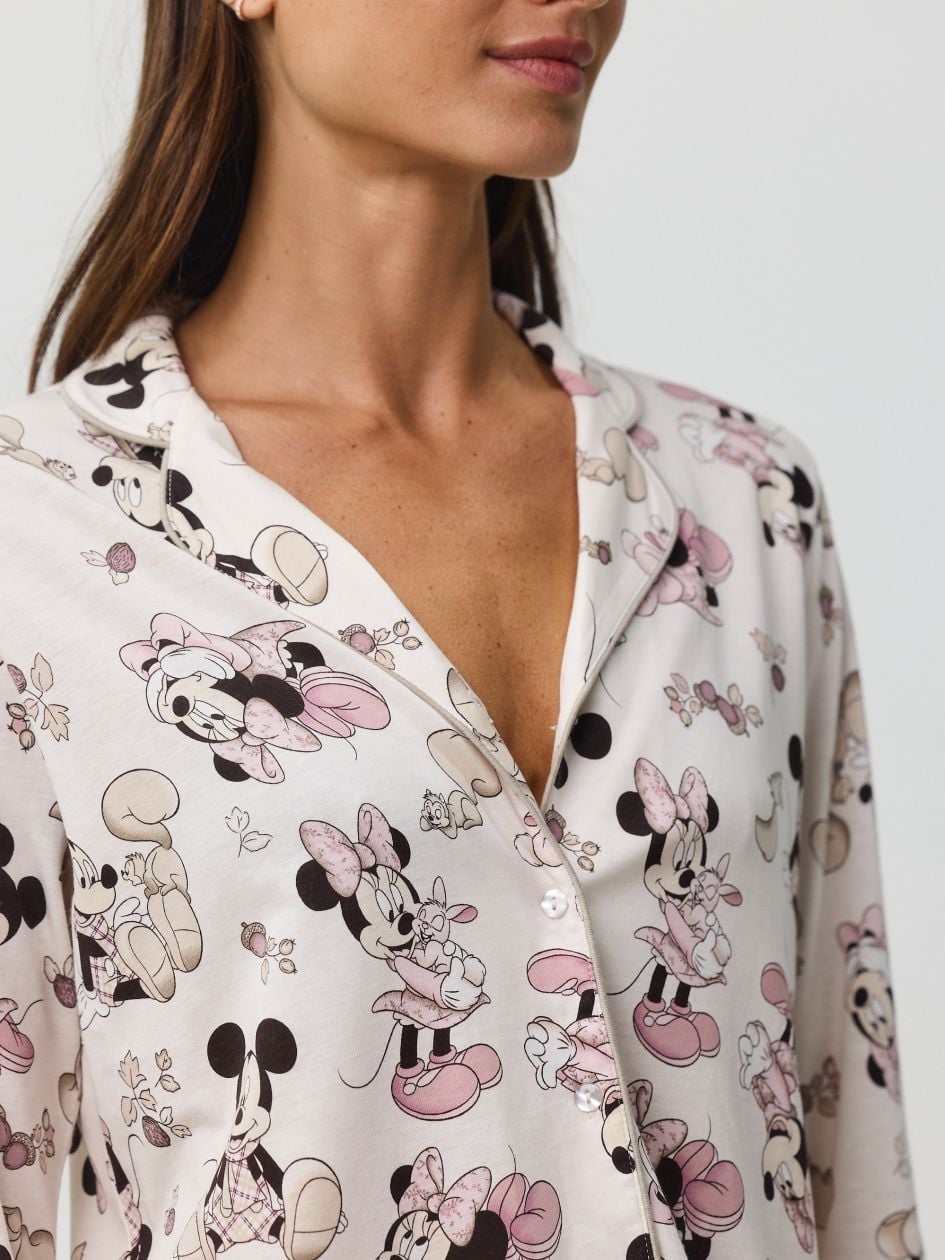 סט פיג’מה מכופתרת MICKEY AND MINNIE