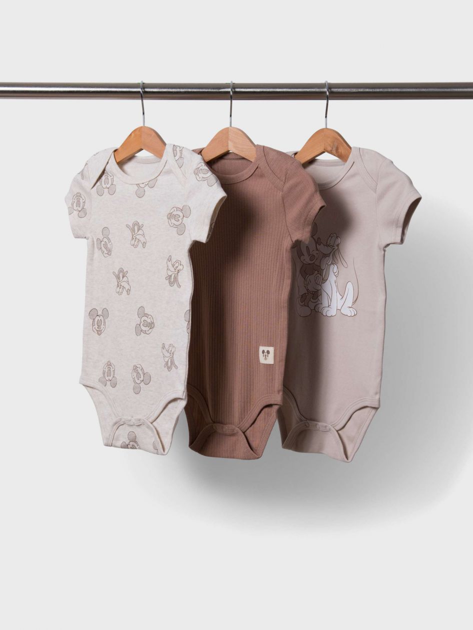 מארז 3 בגדי גוף ריב MICKEY