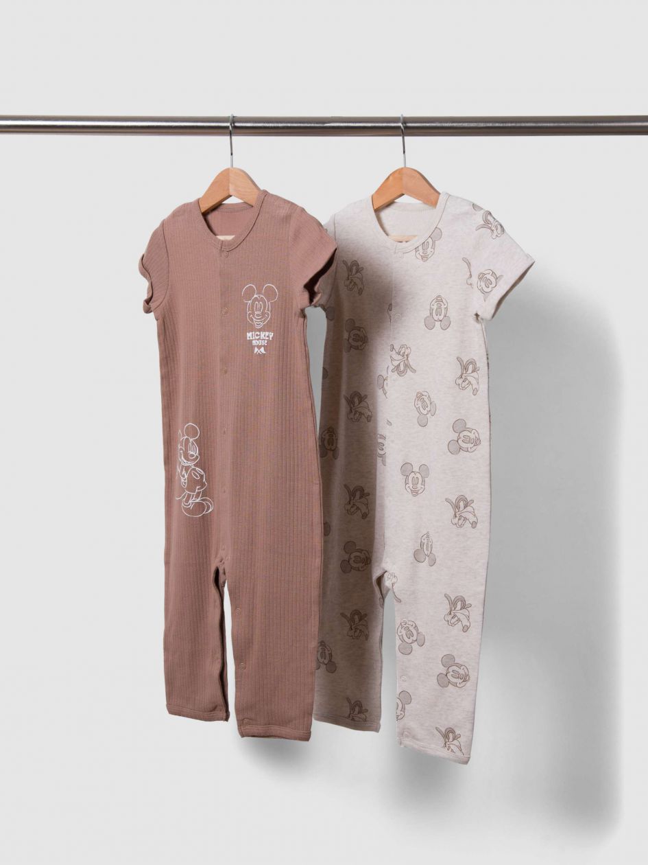 מארז 2 אוברולים קצרים MICKEY