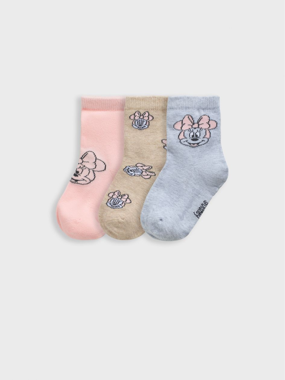 מארז 3 זוגות גרביים באורך רגיל MINNIE
