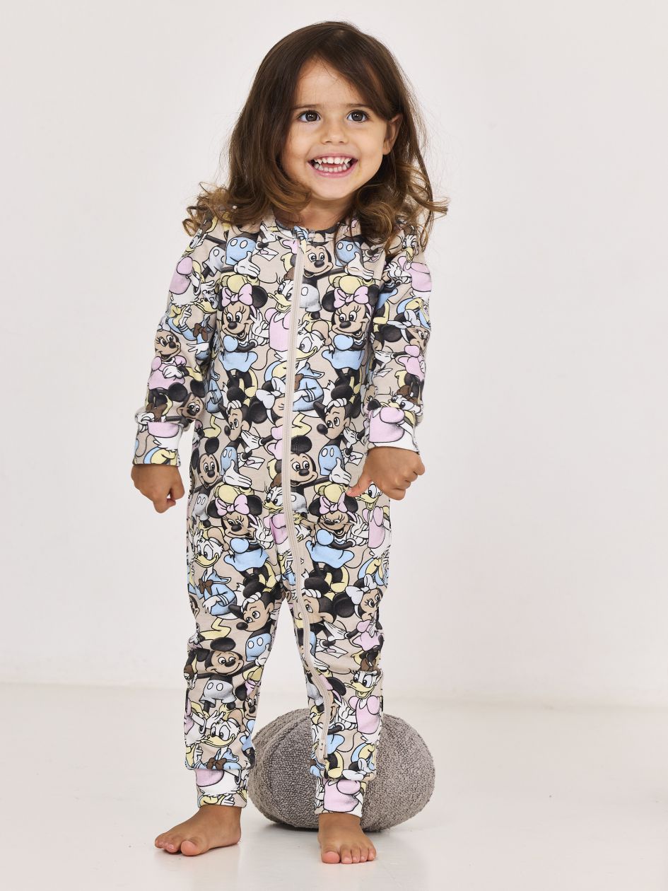 אוברול ארוך דק עם שני רוכסנים דו כיוונים MICKEY & FREINDS