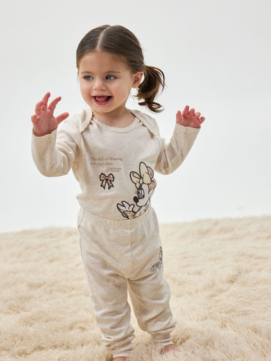 סט פיג’מה ארוכה ריב MINNIE